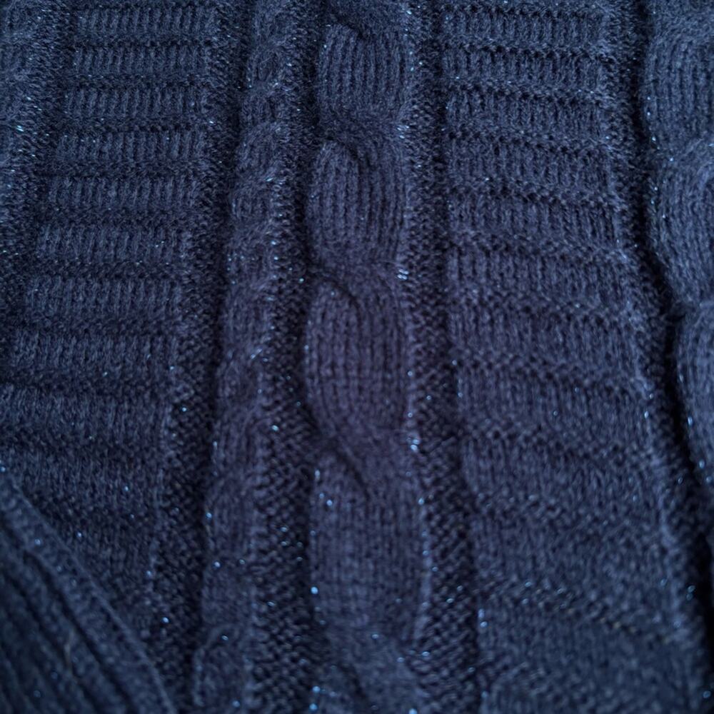 Dana Buchman Navy Crew Neck Sweater - Picture 5 of 7
